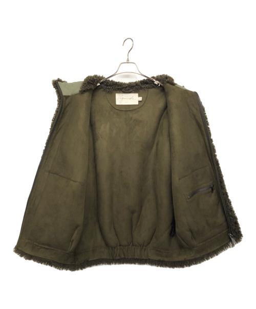 AP STUDIO（エーピーストゥディオ）AP STUDIO (エーピーストゥディオ) カーリーフーディブルゾン ブラウン サイズ:Sの古着・服飾アイテム