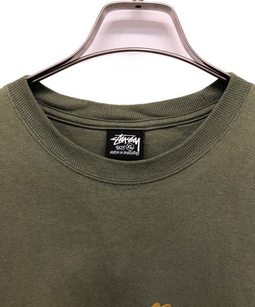 stussy（ステューシー）stussy (ステューシー) プリントTシャツ グリーン サイズ:XLの古着・服飾アイテム