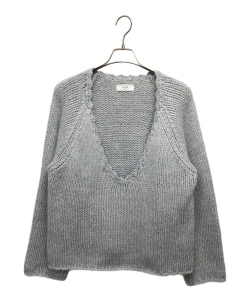 SLOBE IENA（スローブ イエナ）SLOBE IENA (スローブ イエナ) ラメVネックニット スカイブルー サイズ:不明の古着・服飾アイテム