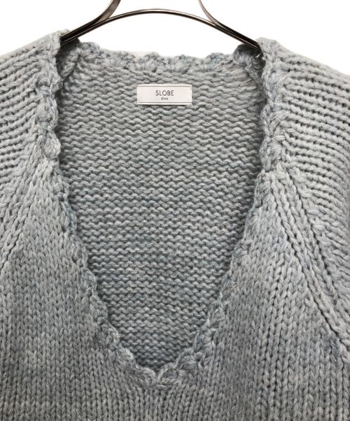 SLOBE IENA（スローブ イエナ）SLOBE IENA (スローブ イエナ) ラメVネックニット スカイブルー サイズ:不明の古着・服飾アイテム