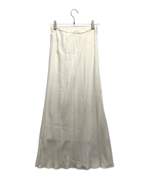 FRAMeWORK（フレームワーク）FRAMeWORK (フレームワーク) キュプラバイアスサテンロングスカート アイボリー サイズ:ＦＲＥＥ 未使用品の古着・服飾アイテム