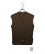 Spick and Spanスピックアンドスパン）の古着「リネンコットンリブニットベスト」｜ブラウン