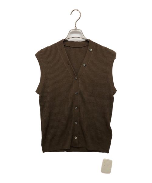 Spick and Span（スピック＆スパン）Spick and Span (スピックアンドスパン) リネンコットンリブニットベスト ブラウン サイズ:free 未使用品の古着・服飾アイテム