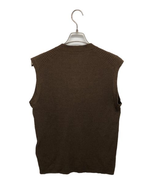 Spick and Span（スピック＆スパン）Spick and Span (スピックアンドスパン) リネンコットンリブニットベスト ブラウン サイズ:free 未使用品の古着・服飾アイテム