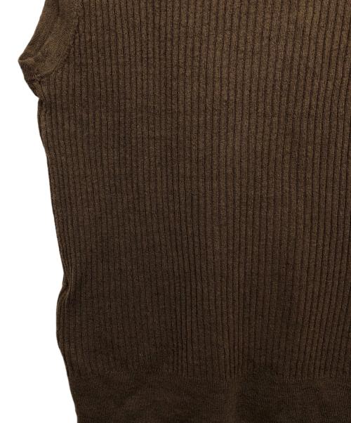 Spick and Span（スピック＆スパン）Spick and Span (スピックアンドスパン) リネンコットンリブニットベスト ブラウン サイズ:free 未使用品の古着・服飾アイテム