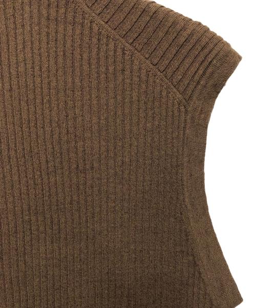 Spick and Span（スピック＆スパン）Spick and Span (スピックアンドスパン) リネンコットンリブニットベスト ブラウン サイズ:free 未使用品の古着・服飾アイテム