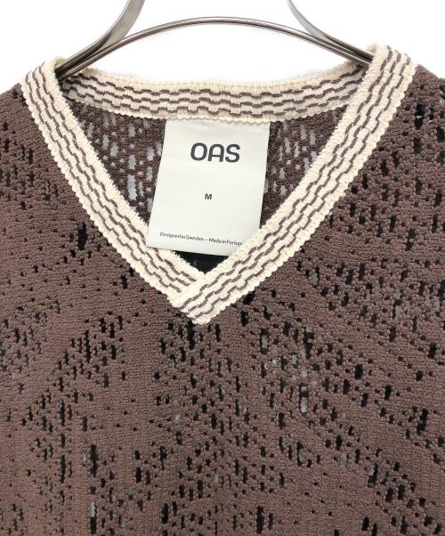 OAS（オーエーエス）OAS (オーエーエス) Astrea Orion Crochet Vest ブラウン サイズ:Mの古着・服飾アイテム