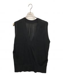 DEUXIEME CLASSE（ドゥーズィエム クラス）の古着「shake code Vネック ベスト」｜ブラック