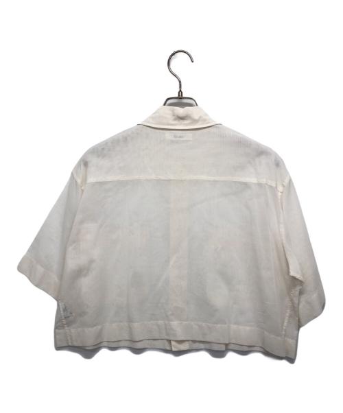 THE SHINZONE（ザ シンゾーン）THE SHINZONE (ザ シンゾーン) CROPPED SHEER SHIRTS ホワイト サイズ:F0の古着・服飾アイテム