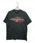 HARLEY-DAVIDSON×Hanesハーレーダビッドソン×ヘインズ）の古着「プリントTシャツ」｜ブラック