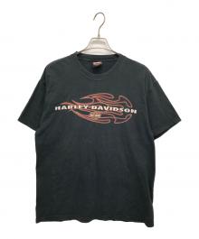 HARLEY-DAVIDSON×Hanes（ハーレーダビッドソン×ヘインズ）の古着「プリントTシャツ」｜ブラック