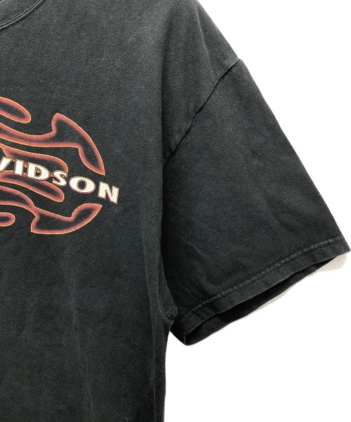 HARLEY-DAVIDSON（ハーレーダビッドソン）HARLEY-DAVIDSON (ハーレーダビッドソン) Hanes (ヘインズ) プリントTシャツ ブラック サイズ:表記無しの古着・服飾アイテム