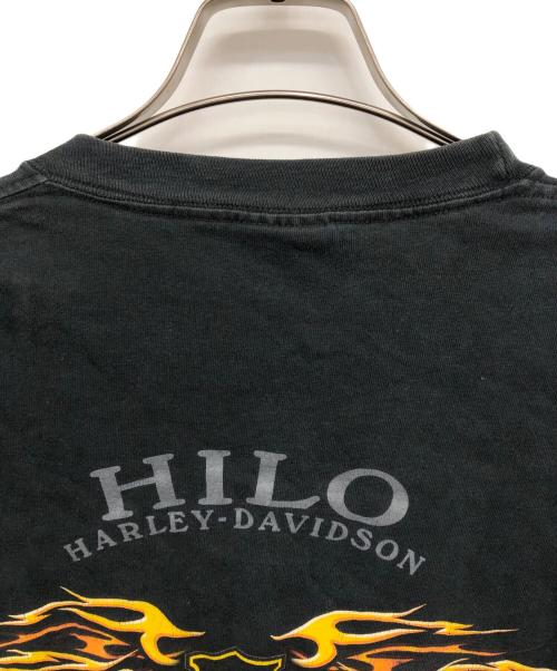 HARLEY-DAVIDSON（ハーレーダビッドソン）HARLEY-DAVIDSON (ハーレーダビッドソン) Hanes (ヘインズ) プリントTシャツ ブラック サイズ:表記無しの古着・服飾アイテム