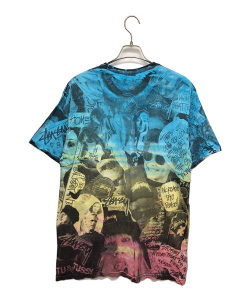 stussy（ステューシー）stussy (ステューシー) Collage Tie Dye Tシャツ/タイダイ染めTシャツ ブルー サイズ:Lの古着・服飾アイテム