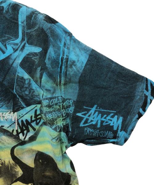 stussy（ステューシー）stussy (ステューシー) Collage Tie Dye Tシャツ/タイダイ染めTシャツ ブルー サイズ:Lの古着・服飾アイテム