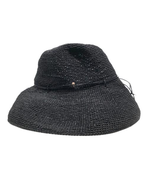 HELEN KAMINSKI（ヘレンカミンスキー）HELEN KAMINSKI (ヘレンカミンスキー) Iris9 ラフィアハット/ハット ブラックの古着・服飾アイテム