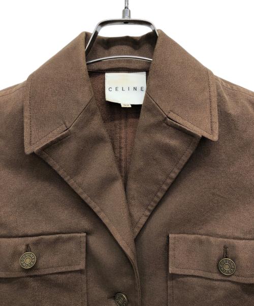CELINE（セリーヌ）CELINE (セリーヌ) クロップドジャケット ブラウン サイズ:３８の古着・服飾アイテム