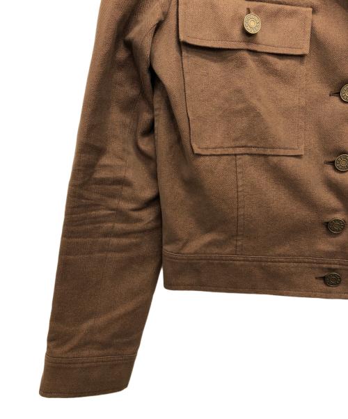 CELINE（セリーヌ）CELINE (セリーヌ) クロップドジャケット ブラウン サイズ:３８の古着・服飾アイテム
