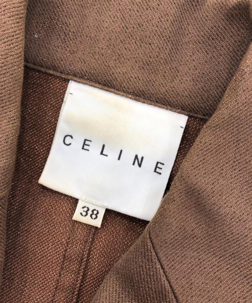 CELINE（セリーヌ）CELINE (セリーヌ) クロップドジャケット ブラウン サイズ:３８の古着・服飾アイテム