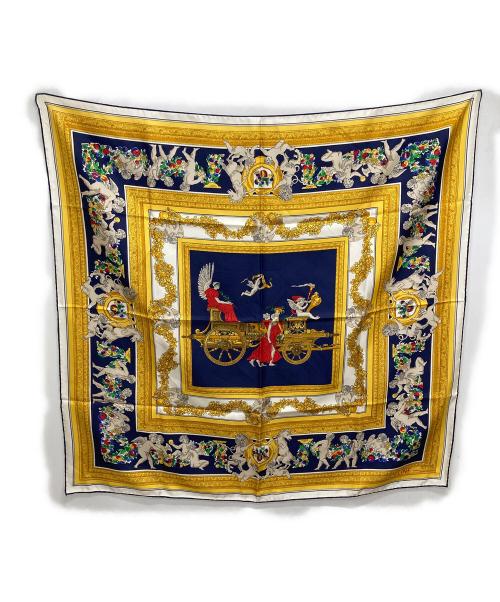 CELINE（セリーヌ）CELINE (セリーヌ) シルクスカーフ ゴールドの古着・服飾アイテム