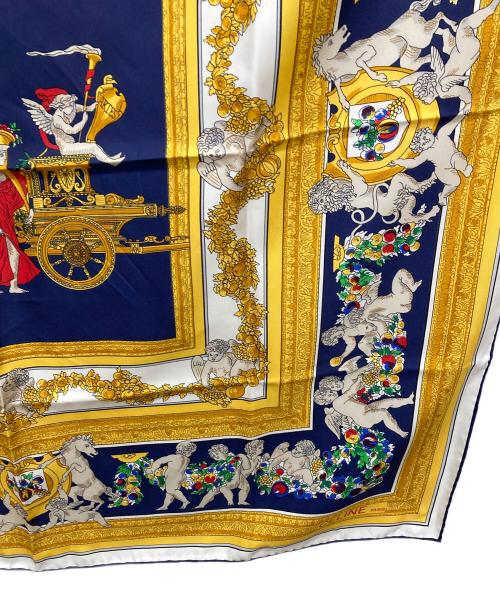 CELINE（セリーヌ）CELINE (セリーヌ) シルクスカーフ ゴールドの古着・服飾アイテム