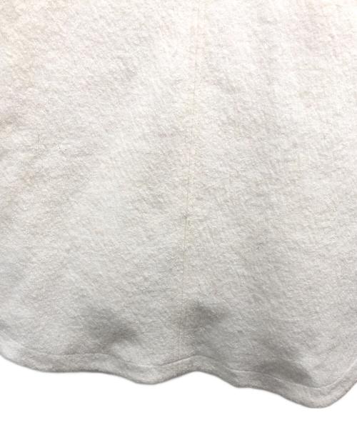 solamonat poche（ソラモナ ポッシェ）solamonat poche (ソラモナ ポッシェ) 圧縮ニットクルーシャツウールノーカラージャケット アイボリー サイズ:Fの古着・服飾アイテム