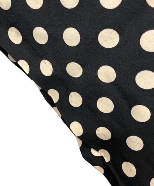 INGEBORG（インゲボルグ）INGEBORG (インゲボルグ) 金釦ドットAラインワンピース ブラック サイズ:表記無しの古着・服飾アイテム