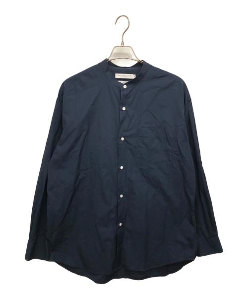 URBAN RESEARCH（アーバンリサーチ）URBAN RESEARCH (アーバンリサーチ) THOMAS MASON (トーマスメイソン) バンドカラーシャツ ネイビー サイズ:Lの古着・服飾アイテム