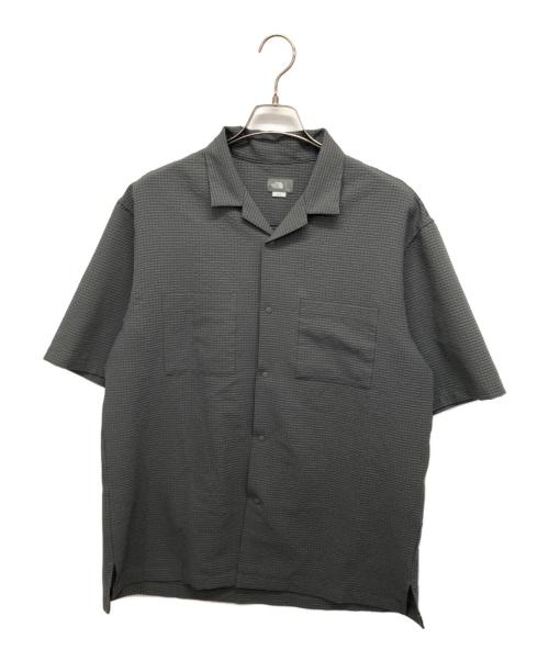 THE NORTH FACE（ザ ノース フェイス）THE NORTH FACE (ザ ノース フェイス) S/S Seersucker Vent Mesh Shirt グレー サイズ:Lの古着・服飾アイテム