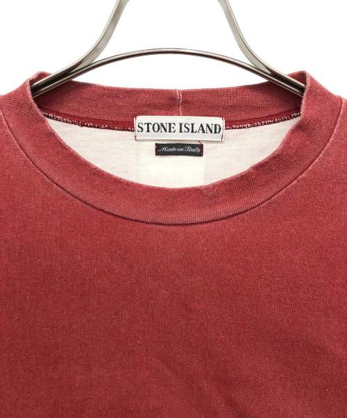 STONE ISLAND（ストーンアイランド）STONE ISLAND (ストーンアイランド) 90’sポケットTシャツ レッド サイズ:Sの古着・服飾アイテム