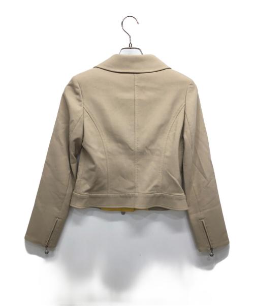 Rene basic（ルネベーシック）Rene basic (ルネベーシック) ダブルライダースジャケット ベージュ サイズ:34の古着・服飾アイテム