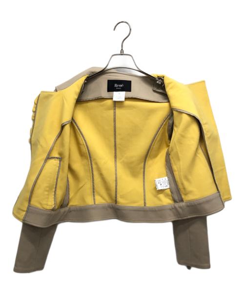 Rene basic（ルネベーシック）Rene basic (ルネベーシック) ダブルライダースジャケット ベージュ サイズ:34の古着・服飾アイテム