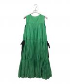 DOS DIOSASドスディオサス）の古着「ティアードワンピース」｜グリーン