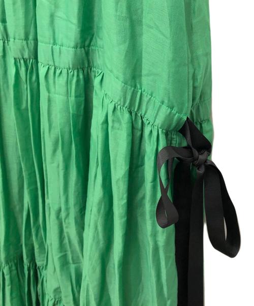 DOS DIOSAS（ドスディオサス）DOS DIOSAS (ドスディオサス) ティアードワンピース グリーン サイズ:38の古着・服飾アイテム