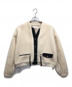 eimee lawエイミーロウ）の古着「バックフリルショートボアブルゾン」｜ホワイト