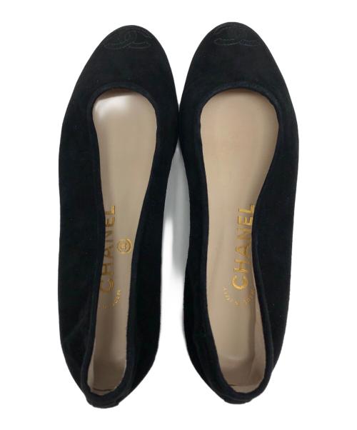 CHANEL（シャネル）CHANEL (シャネル) ココマークフラットシューズ ブラック サイズ:36の古着・服飾アイテム