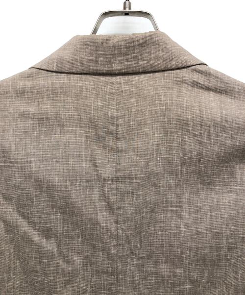Noble（ノーブル）Noble (ノーブル) 麻ストレッチピークドラペルダブルジャケット ベージュ サイズ:36の古着・服飾アイテム