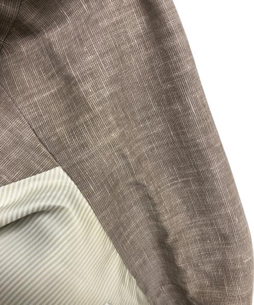 Noble（ノーブル）Noble (ノーブル) 麻ストレッチピークドラペルダブルジャケット ベージュ サイズ:36の古着・服飾アイテム