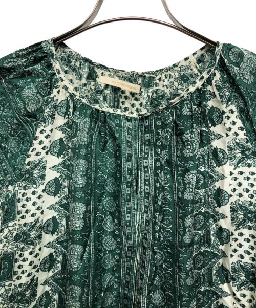 ne quittez pas（ヌキテパ）ne quittez pas (ヌキテパ) 花柄シルクワンピース グリーン サイズ:記載なしの古着・服飾アイテム