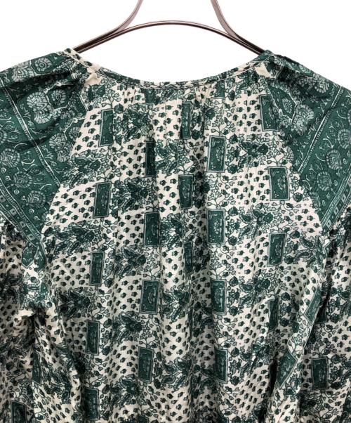 ne quittez pas（ヌキテパ）ne quittez pas (ヌキテパ) 花柄シルクワンピース グリーン サイズ:記載なしの古着・服飾アイテム