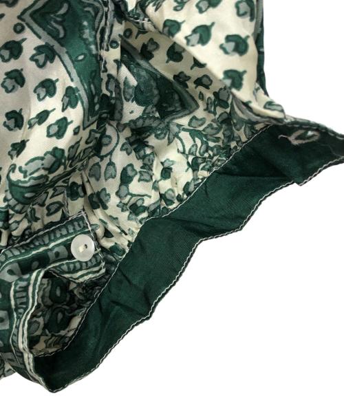 ne quittez pas（ヌキテパ）ne quittez pas (ヌキテパ) 花柄シルクワンピース グリーン サイズ:記載なしの古着・服飾アイテム