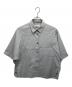 EBURE（エブール）の古着「ポリウールツイルハーフスリーブシャツ」｜ライトグレー