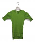 AURALEEオーラリー）の古着「GIZA HIGH GAUGE RIB KNIT TEE」｜グリーン
