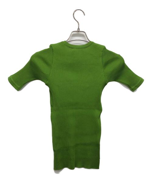 AURALEE（オーラリー）AURALEE (オーラリー) GIZA HIGH GAUGE RIB KNIT TEE グリーン 未使用品の古着・服飾アイテム