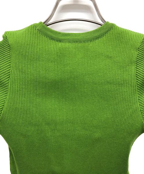 AURALEE（オーラリー）AURALEE (オーラリー) GIZA HIGH GAUGE RIB KNIT TEE グリーン 未使用品の古着・服飾アイテム