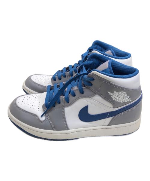 NIKE（ナイキ）NIKE (ナイキ) AIR JORDAN 1 MID TRUE BLUE ホワイト サイズ:27.5の古着・服飾アイテム