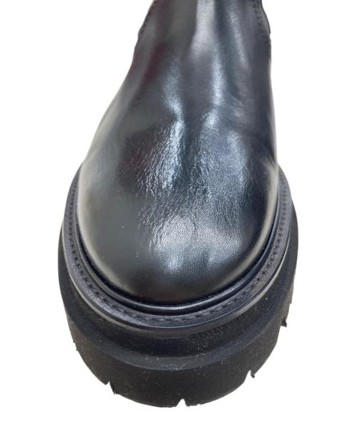 PASCUCCI（パスクッチ）PASCUCCI (パスクッチ) モカデザインタンクソールサイドゴアブーツ/サイドゴアブーツ ブラック サイズ:38の古着・服飾アイテム