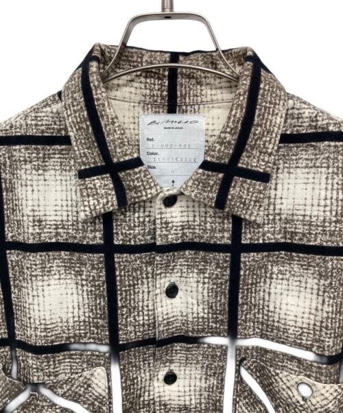 BLACKBIRD（ブラックバード）BLACKBIRD (ブラックバード) work shirt/総柄プリントネルシャツ グレーの古着・服飾アイテム