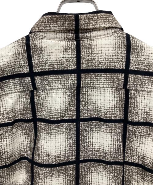 BLACKBIRD（ブラックバード）BLACKBIRD (ブラックバード) work shirt/総柄プリントネルシャツ グレーの古着・服飾アイテム