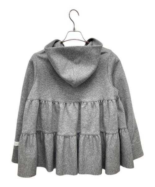 YORI（ヨリ）YORI (ヨリ) ティアードフリルジップパーカー グレー サイズ:Fの古着・服飾アイテム